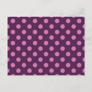 Purple Polka Dots Postcard