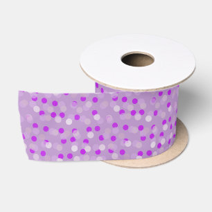 purple polka dots satin ribbon