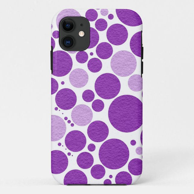 Purple polka dots seamless texture wall background Case-Mate iPhone case (Back)