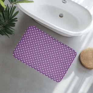 Purple Polka Dots Small Bath Mat