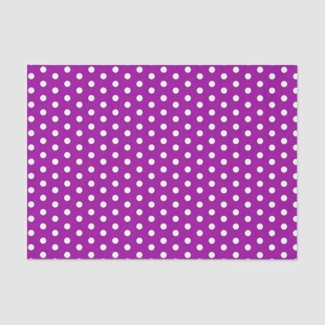 Purple Polka Dots Tissue Paper (Front)