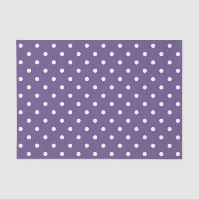 Purple Polka Dots Tissue Paper (Front)