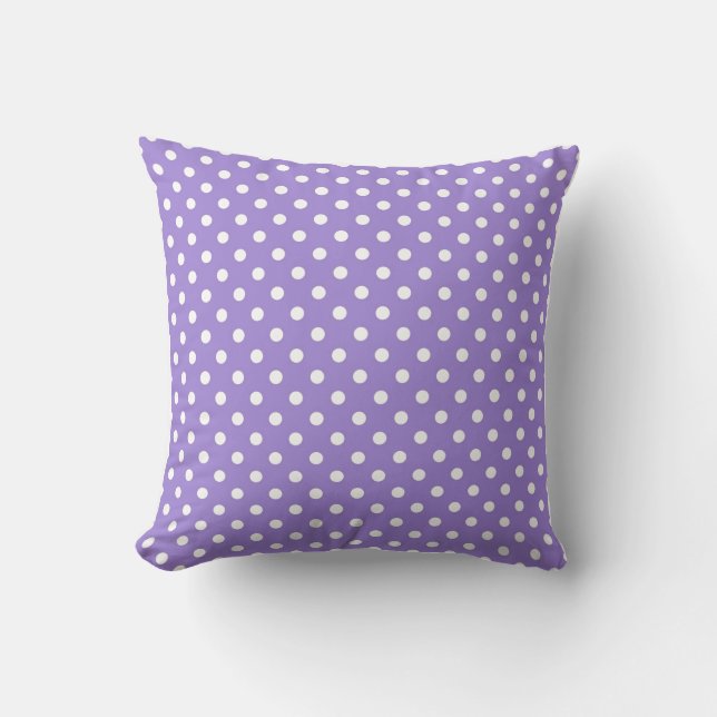 Purple Polkadot,Modern,Throw Pillow (Front)