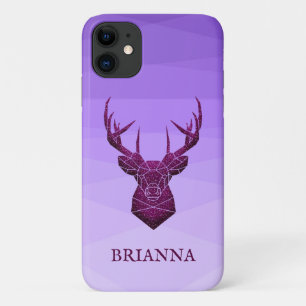 Purple Polygonal And Deer  Case-Mate iPhone Case