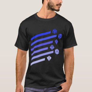 Purple Polyhedral Dice Set Vintage Ray Tabletop T-Shirt