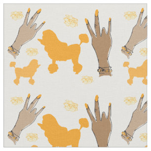 Purple poodle Hustle Fabric