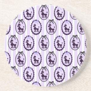 Purple Poodles Coaster
