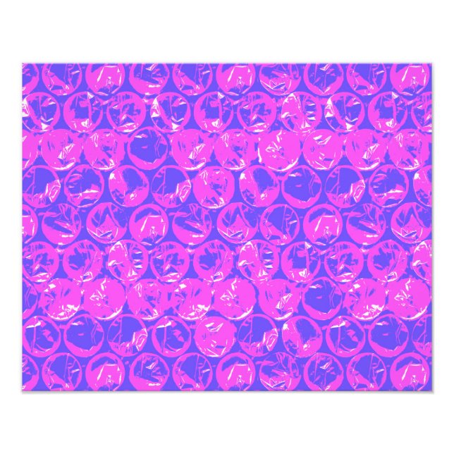 Purple pop art bubble wrap photo print (Front)