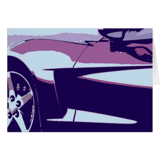 Purple Pop Art Corvette (Front Horizontal)