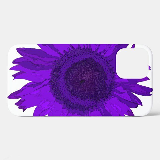 Purple Pop Art Sunflower Case-Mate iPhone Case (Back (Horizontal))