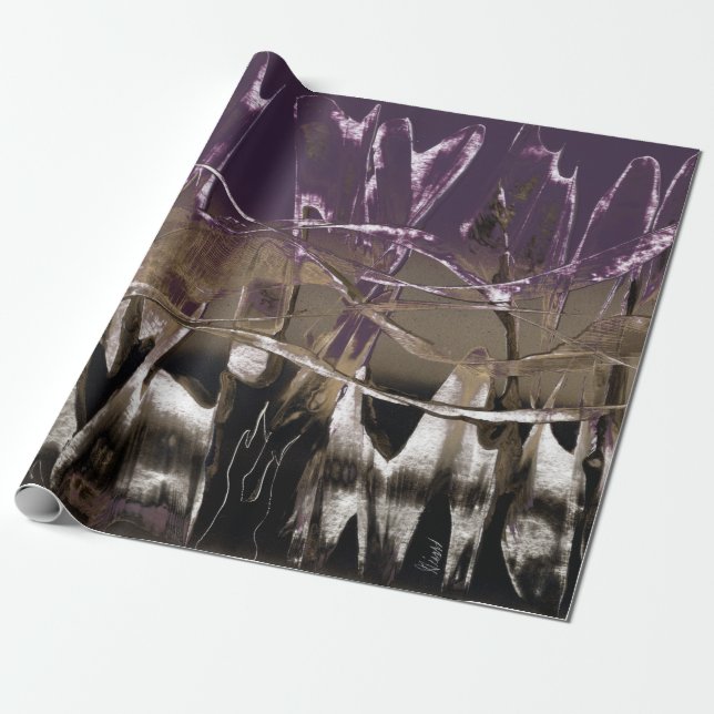 Purple Pop Royale Wrapping Paper (Unrolled)