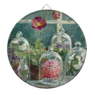 Purple Poppies on a Windowsill Dartboard