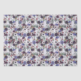 Purple Poppy Field Victorian Inspired Tissue Paper