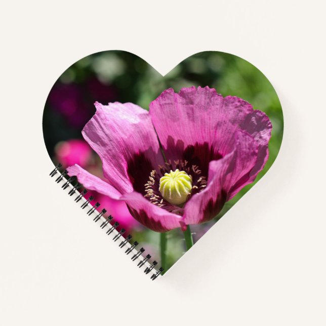 Purple Poppy Spiral Notebook (Front)