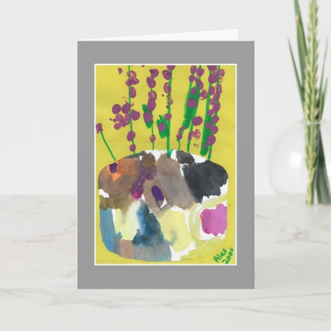 Purple Posies with Disability quote card (Front)