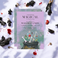 Purple Potions & Spells Witches Cauldron Halloween