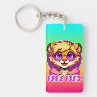 Purple Pounce Key Ring
