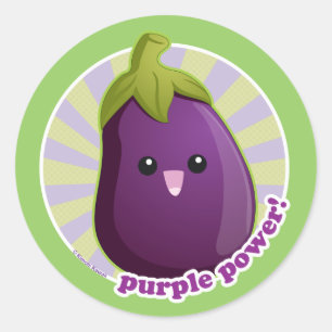 Purple Power! Classic Round Sticker