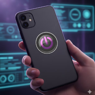 Purple Power On-Off Sticker – Cool & Modern Style