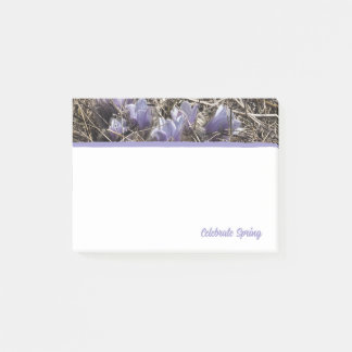 Purple Prairie Crocus Post-It Notes