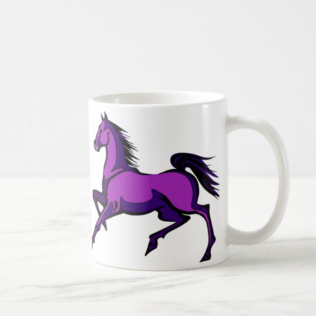 Purple Prancing Horses Mug (Right)
