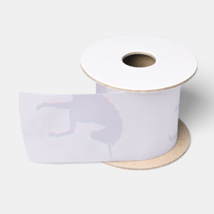 Purple Prancing Unicorn Satin Ribbon