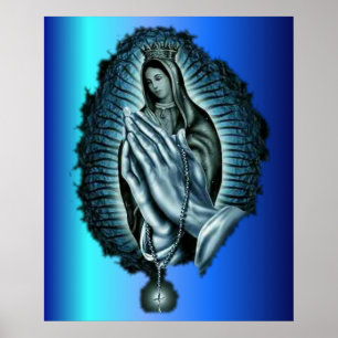 Purple Prayer Blessed Virgin Mary Print