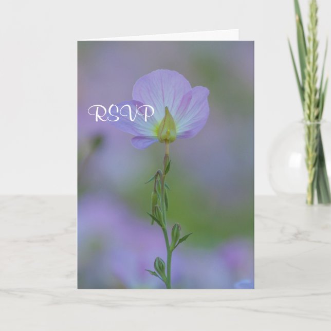 Purple Primrose RSVP Invitation (Front)