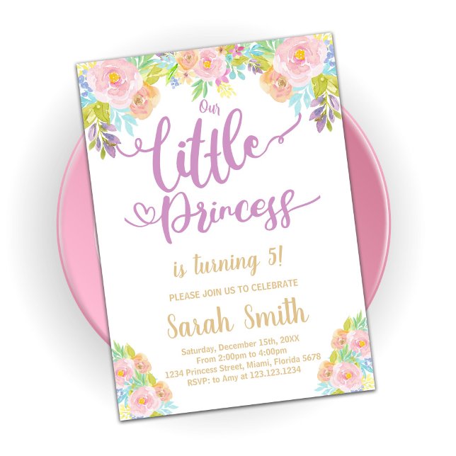 Purple Princess Birthday Invitation (Creator Uploaded)