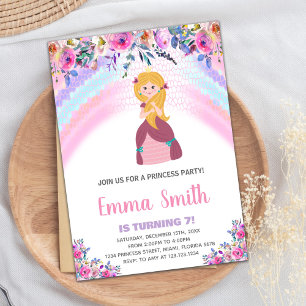 Purple Princess Birthday Invitations