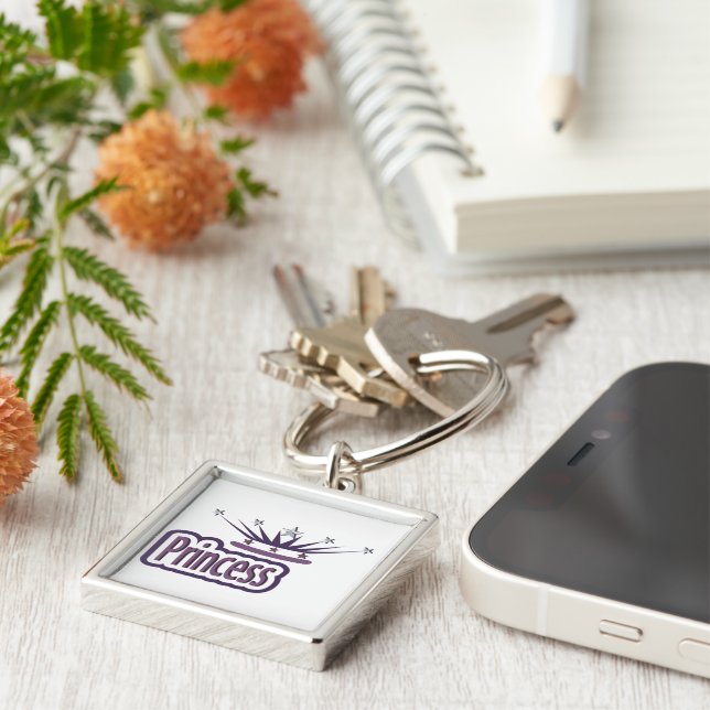 Purple Princess Crown Key Ring (Side)