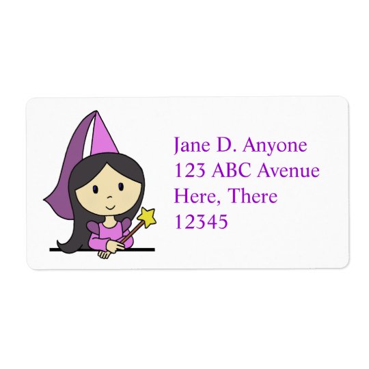 Purple Princess Label Shipping Label