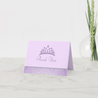 Purple Princess Thank You Card