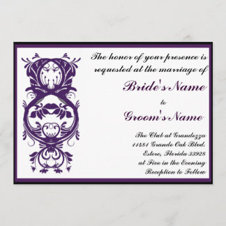 Purple Printable Wedding Invitation