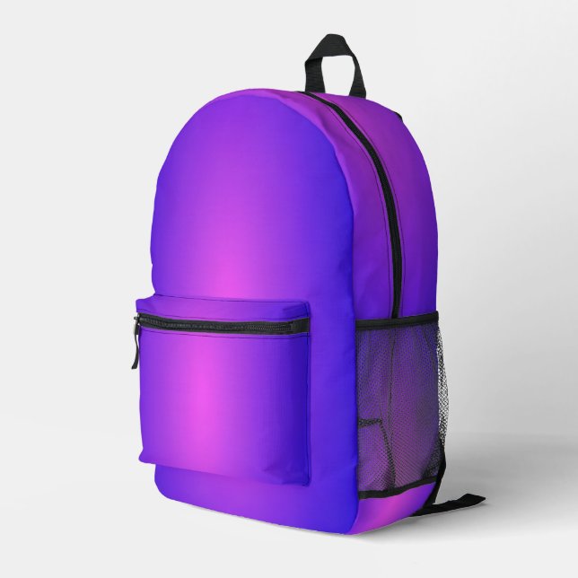 Purple Printed Backpack (Back Corner Right)
