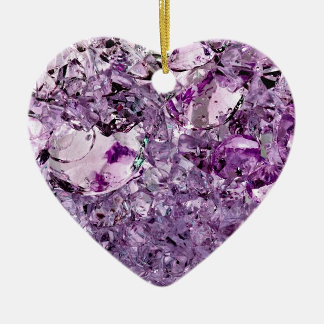 Purple Prismatic Ceramic Tree Decoration (Front)