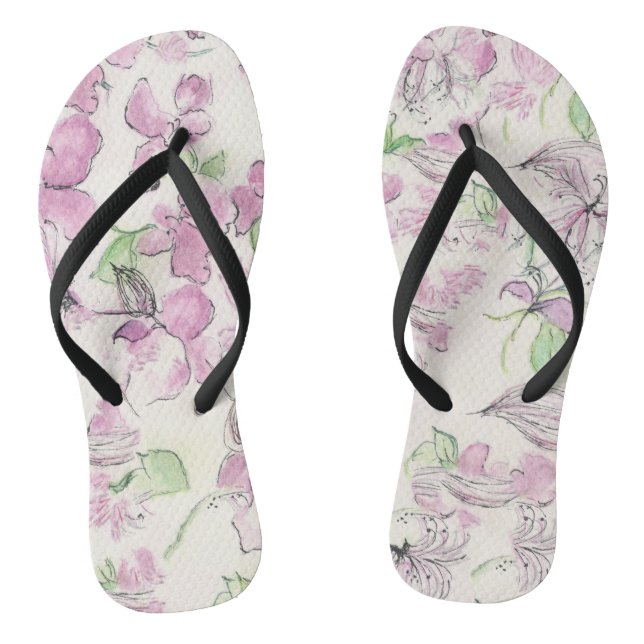 Purple Profusion Thongs (Footbed)