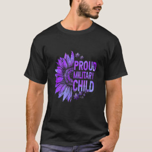 Purple Proud Military Child Military Children Mon T-Shirt