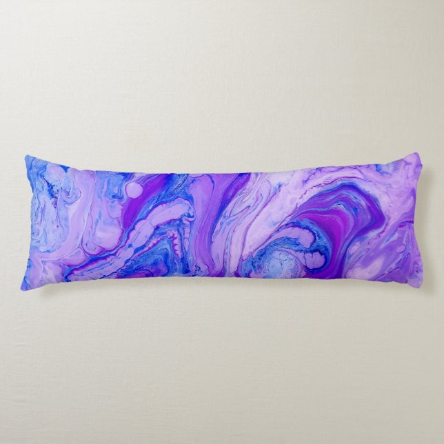 purple psychedelic liquid body cushion (Front)