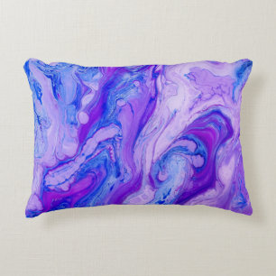 purple psychedelic liquid decorative cushion