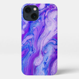 purple psychedelic liquid iPhone 13 case