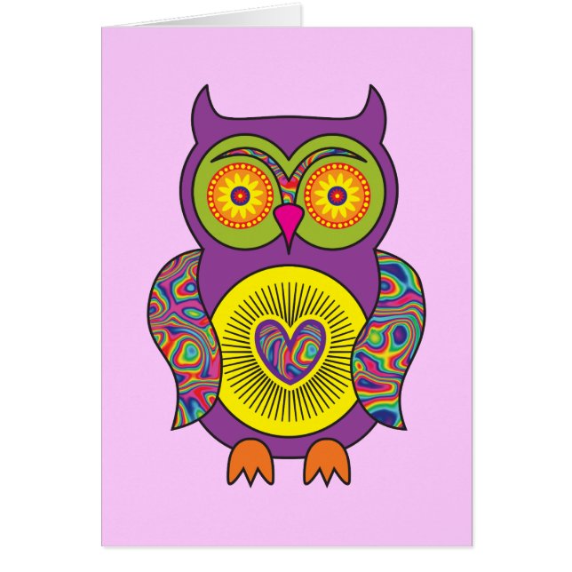 Purple Psychedelic Owl (Front)