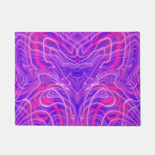Purple psychedelic pattern doormat
