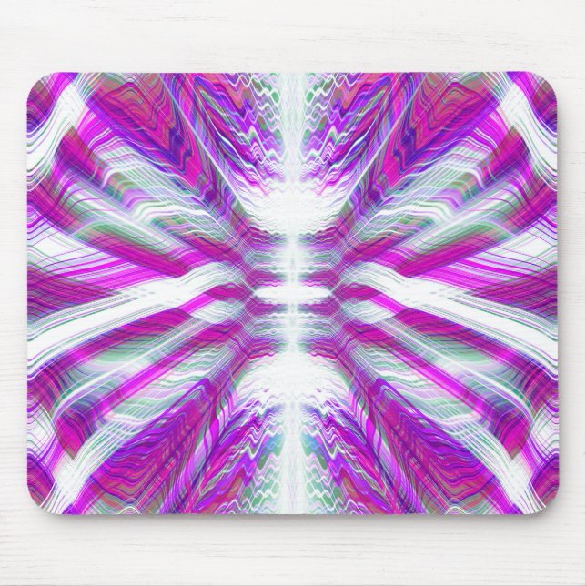 Purple psychedelic pattern mouse pad (Front)
