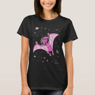 Purple Pterodactyl Dinos In Space T-Shirt