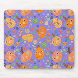 Purple Pumpkin Patch Mouse Pad