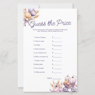 Purple Pumpkin Price is Right Baby Shower Game