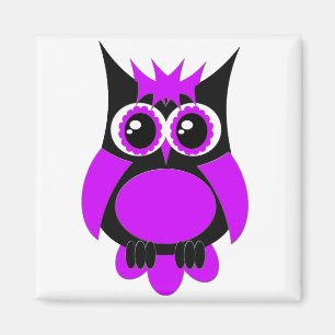 Purple Punk Owl Magnet