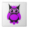 Purple Punk Owl Tile