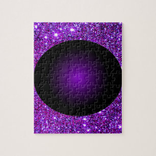 Purple Purple Sparkle Optical Illusion Art Jigsaw Puzzle